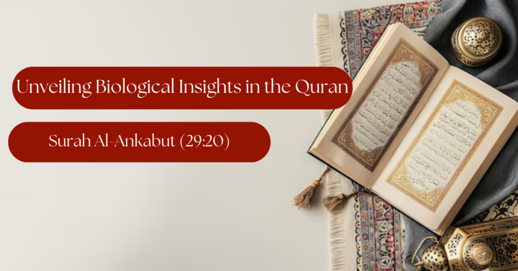 Unveiling Biological Insights in the Quran: A Study of Surah Al-Ankabut (29:20)